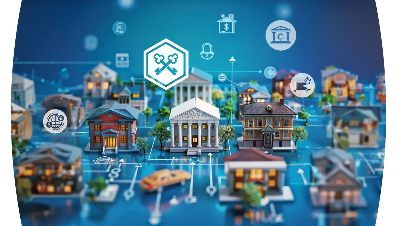 A visual representation of a smart city