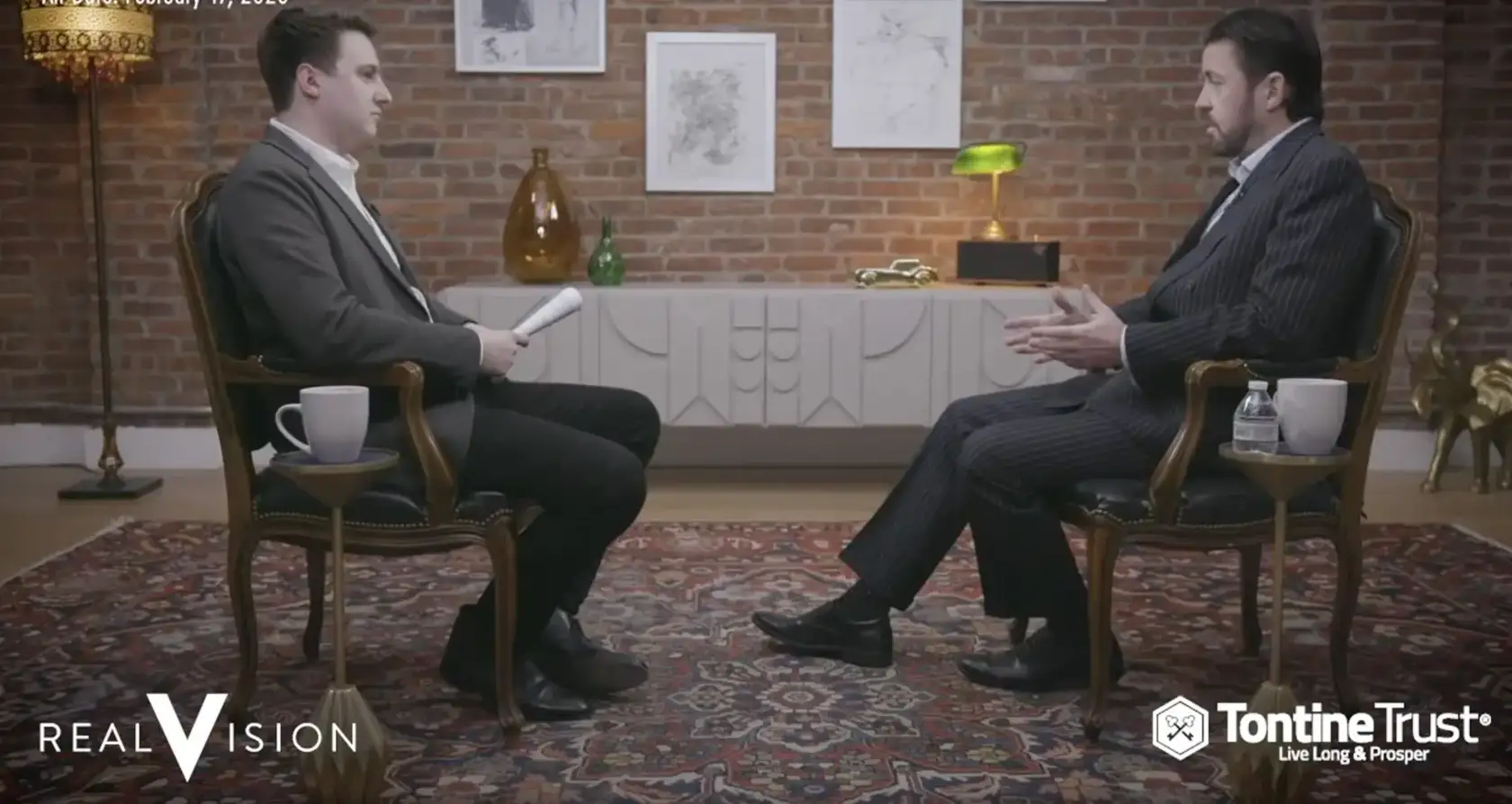 Still from a 'Real Vision' interview with a Dean Mclelland as a guest