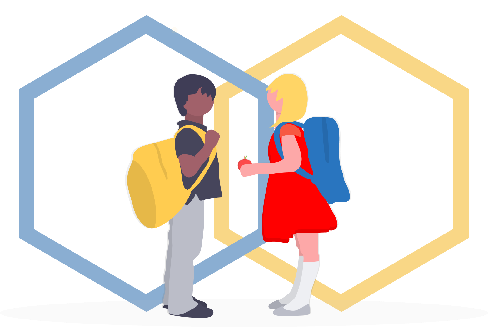 Illustration of two children