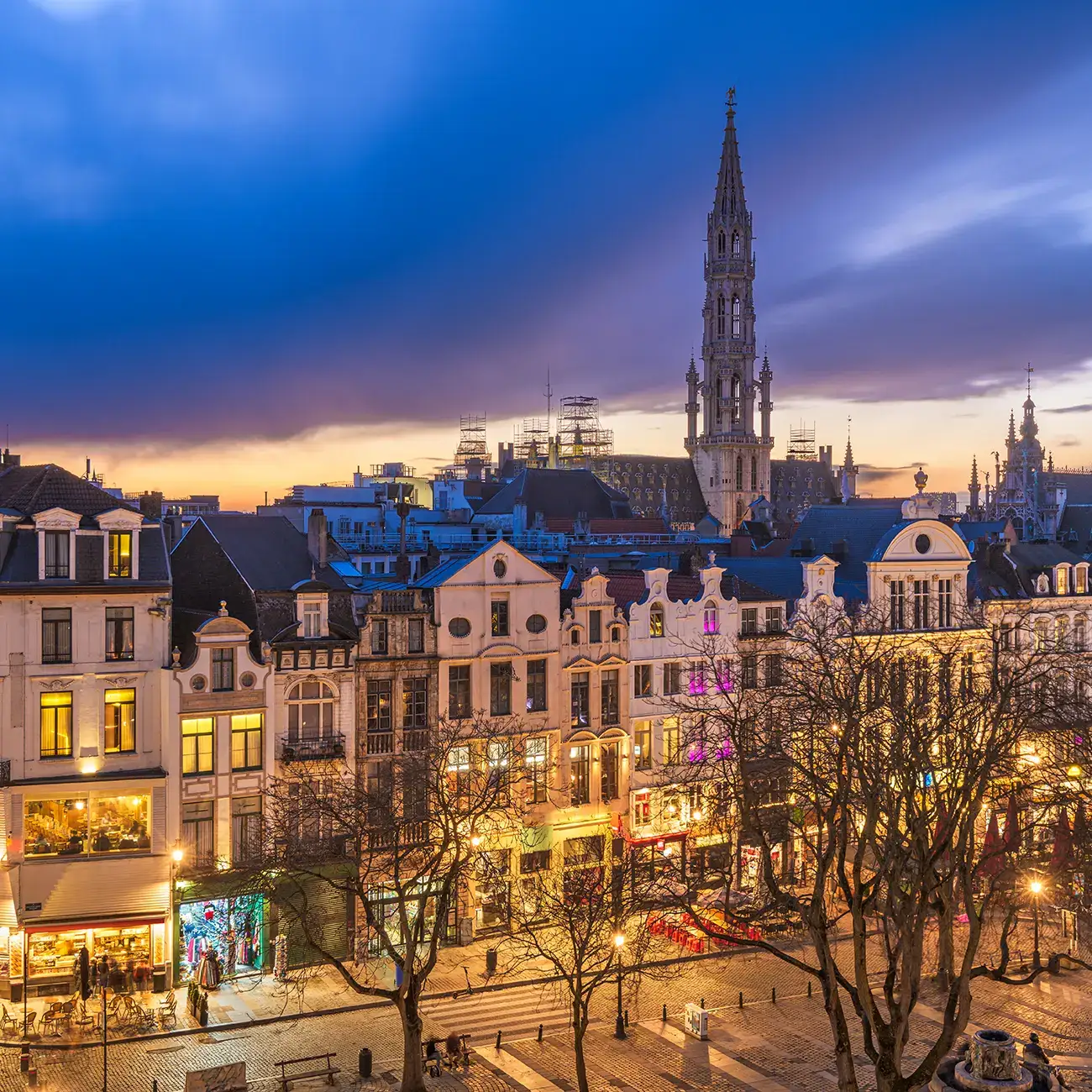 Landscape of a city in belgium